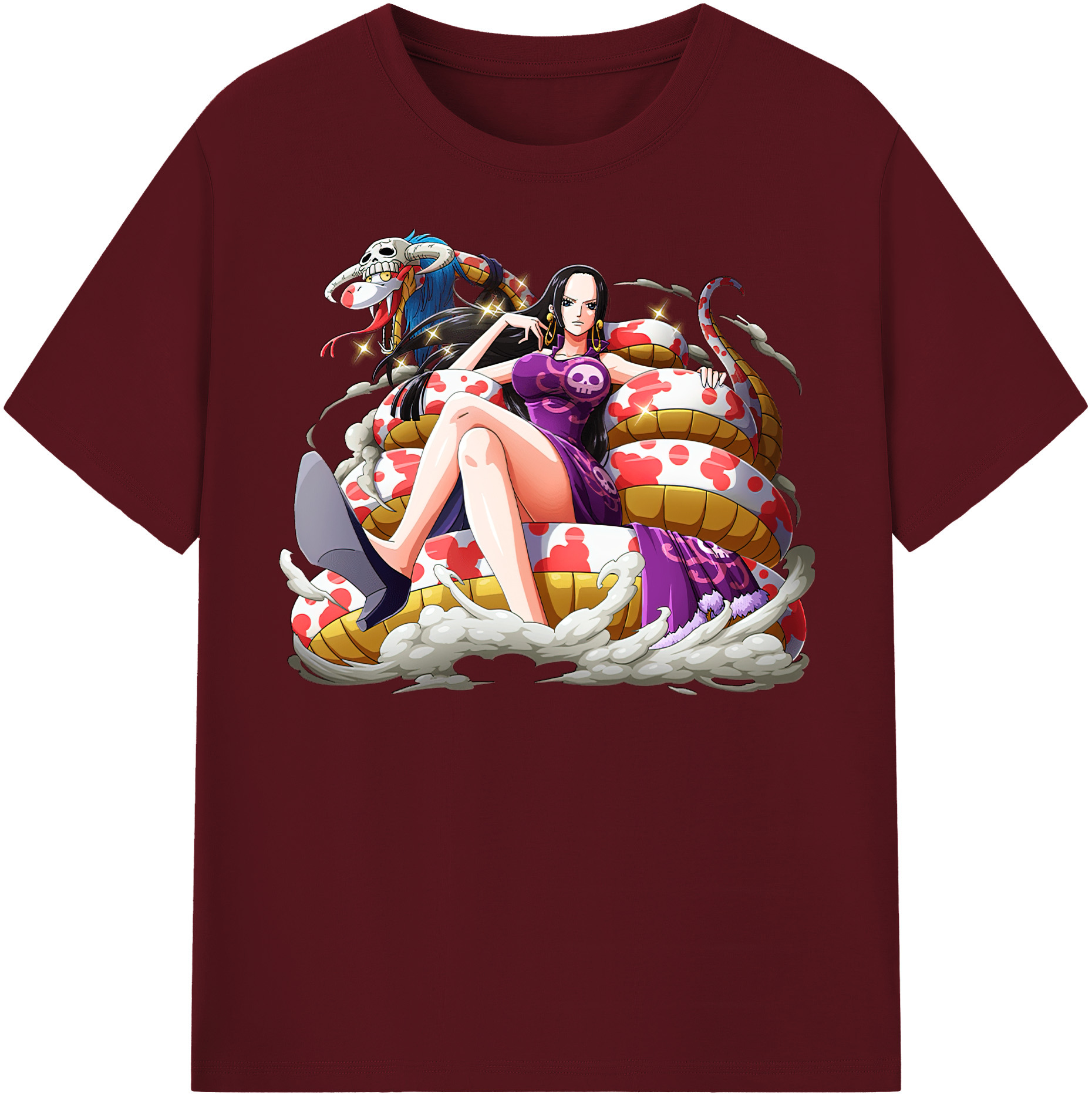 ワンピース ボア・ハンコック ONE PIECE Boa·Hancock 綿100％半袖Tシャツ（フロントプリント）